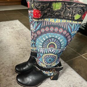 Spring step Natalia Black Leather Boots